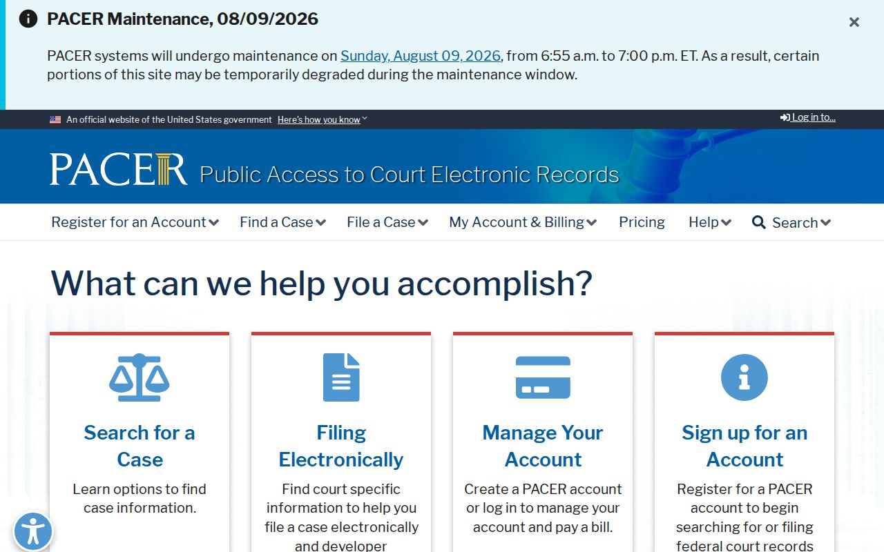 Cheatham County criminal court cases and federal PACER access
