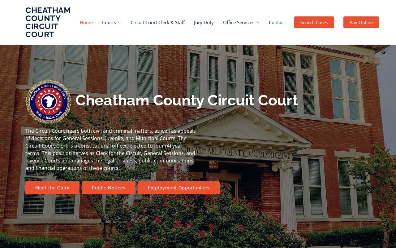 Cheatham County criminal court records clerk website