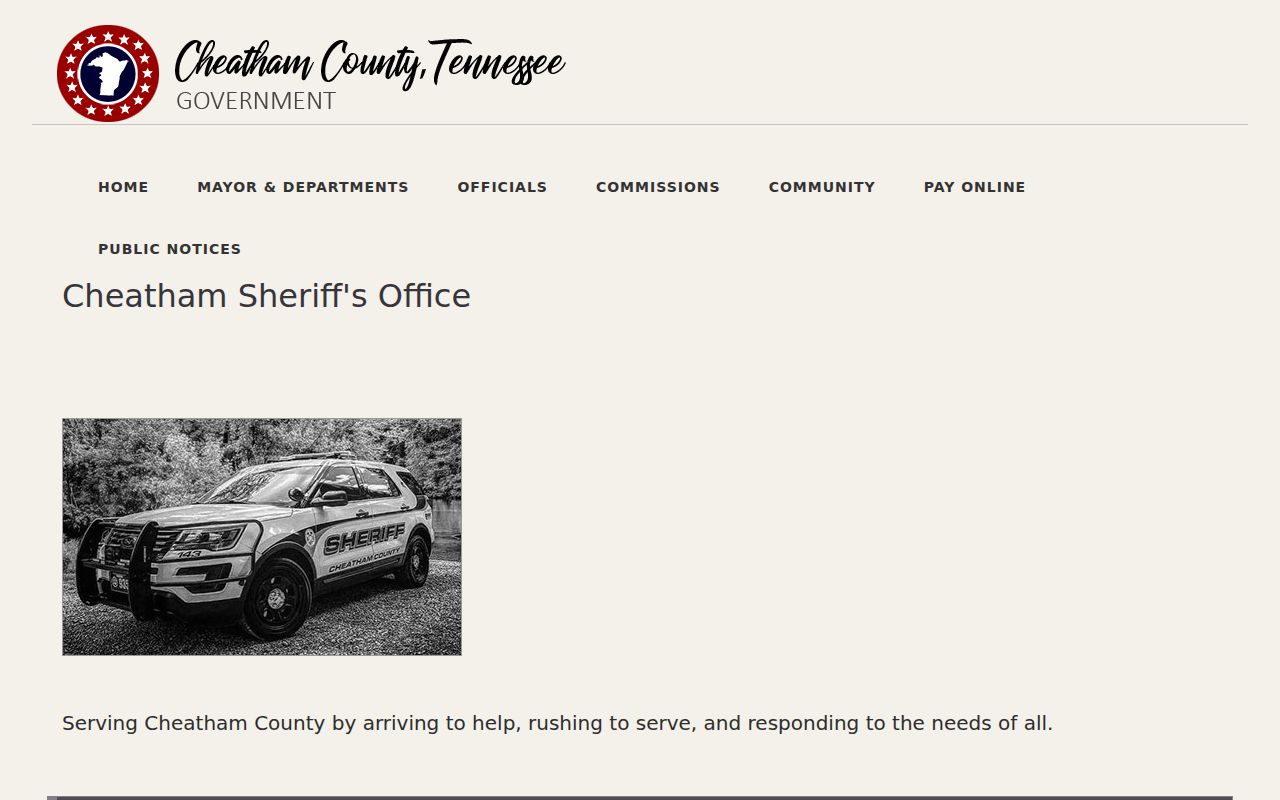 Cheatham County criminal history sheriff and jail contacts