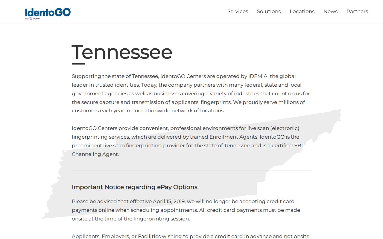 Cheatham County criminal history fingerprint scheduling in Tennessee