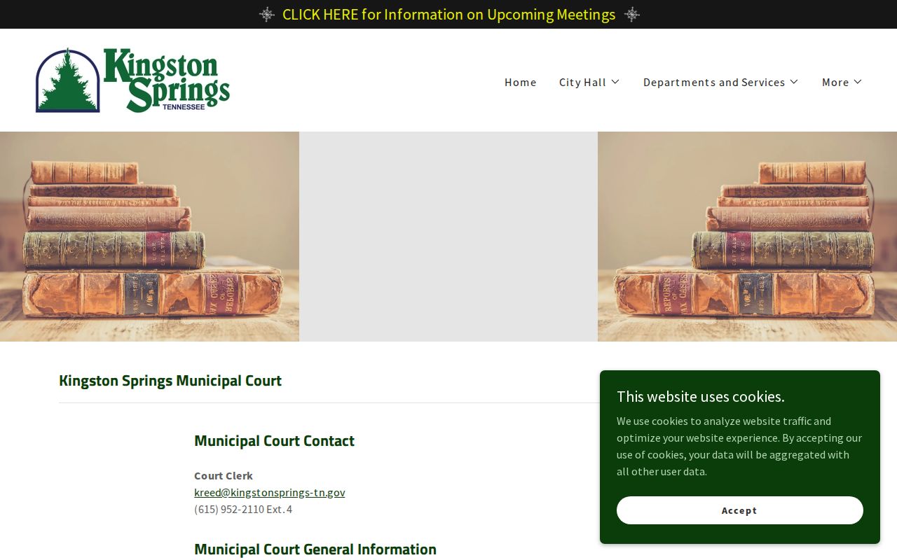 Kingston Springs criminal records through Cheatham County municipal court